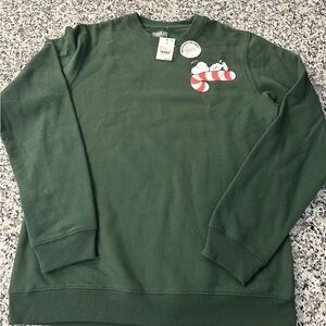 NWT Peanuts Snoopy candy cane crewneck sweater, unisex